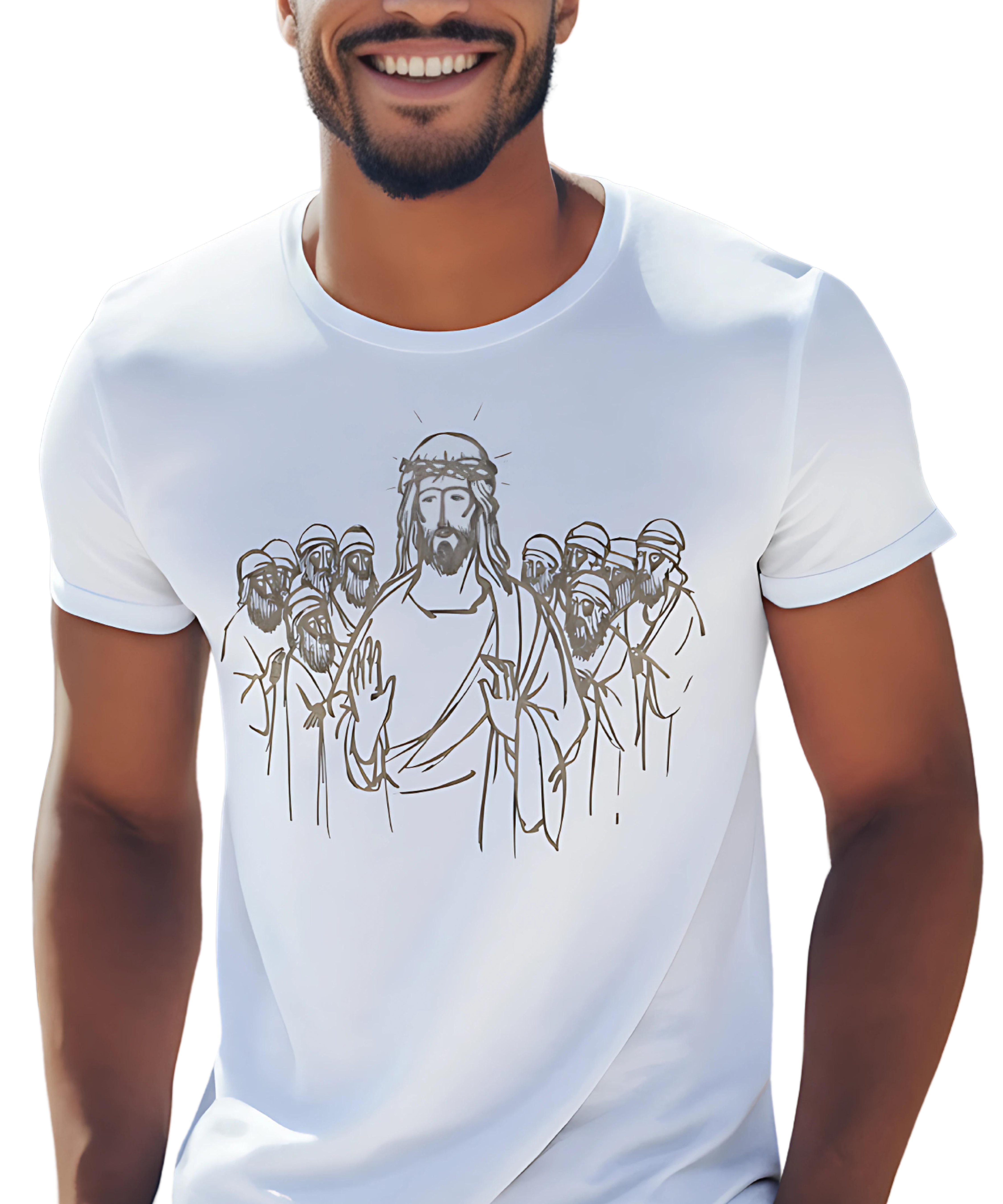 Camiseta Masculina Jesus e os Discípulos