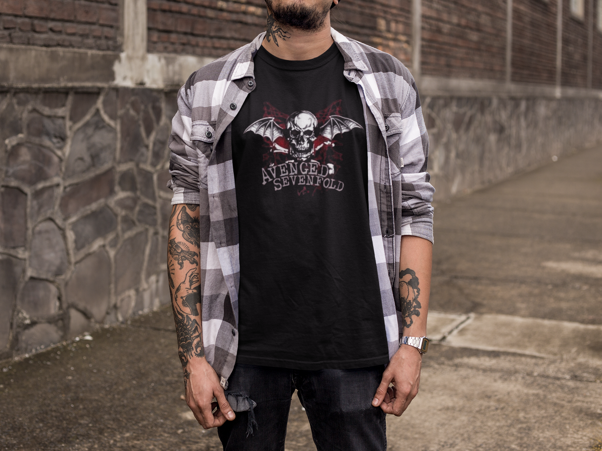 Camiseta AVENGED SEVENFOLD BAT