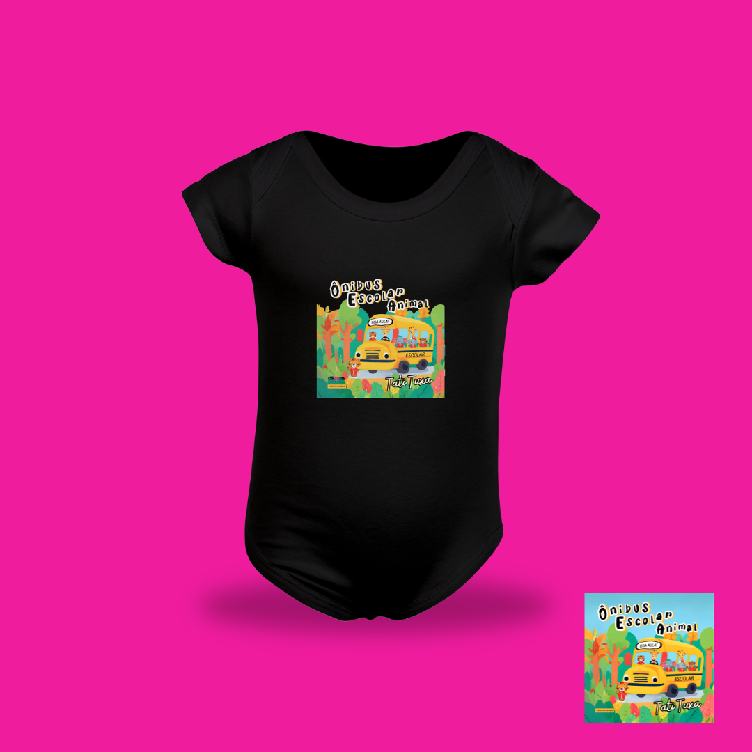 Body Infantil Ônibus escolar animal