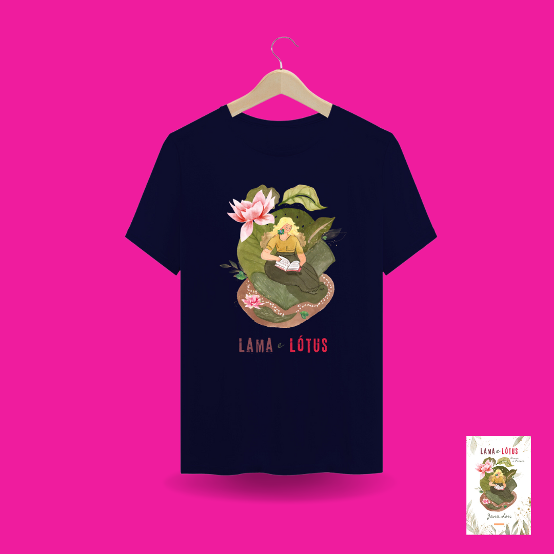 Camiseta Plus Size Capa do livro (Lama e Lótus)