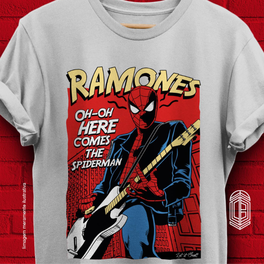 T-SHIRT RAMONES – HOMEM ARANHA PRIME 