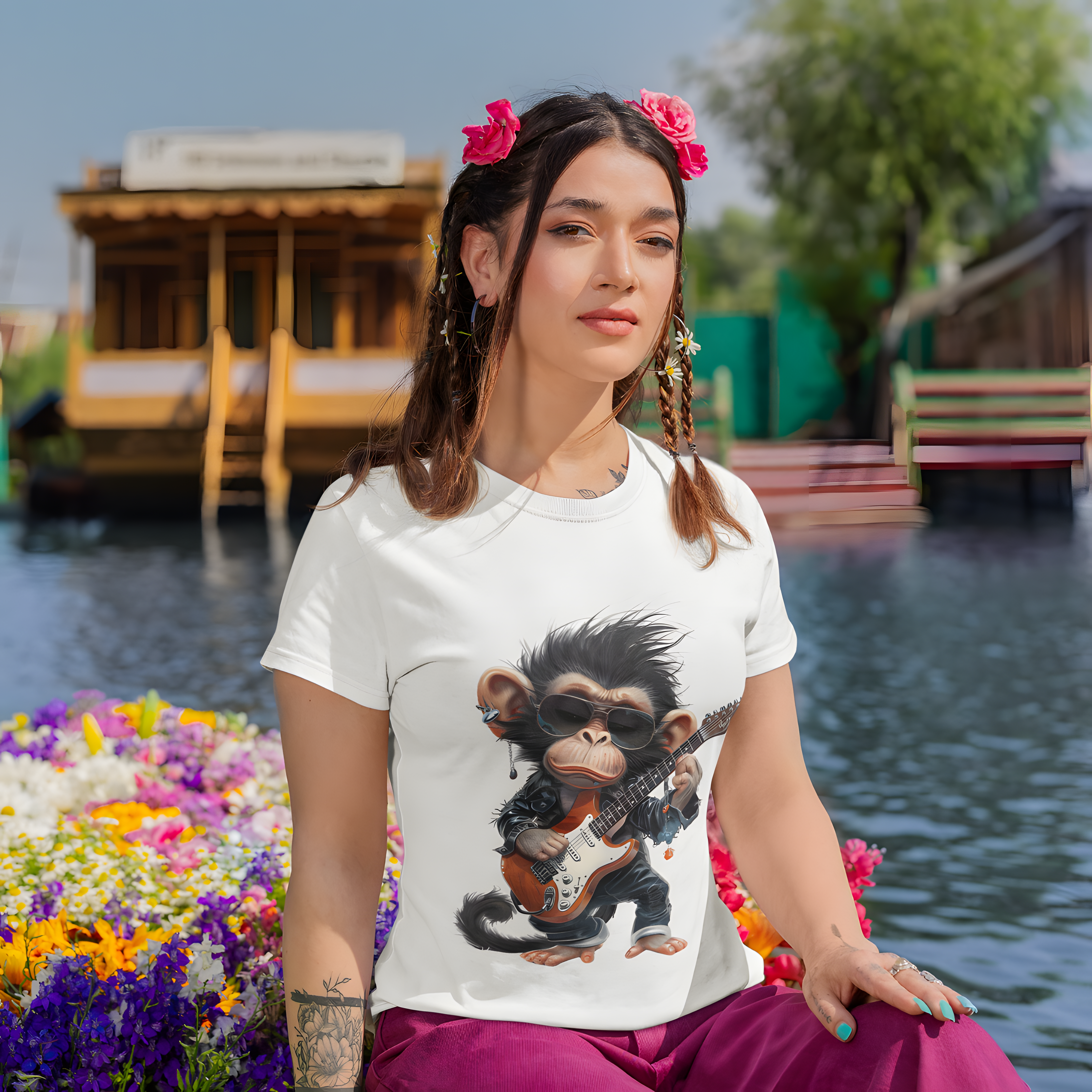 Camiseta Macaquinho Rockeiro