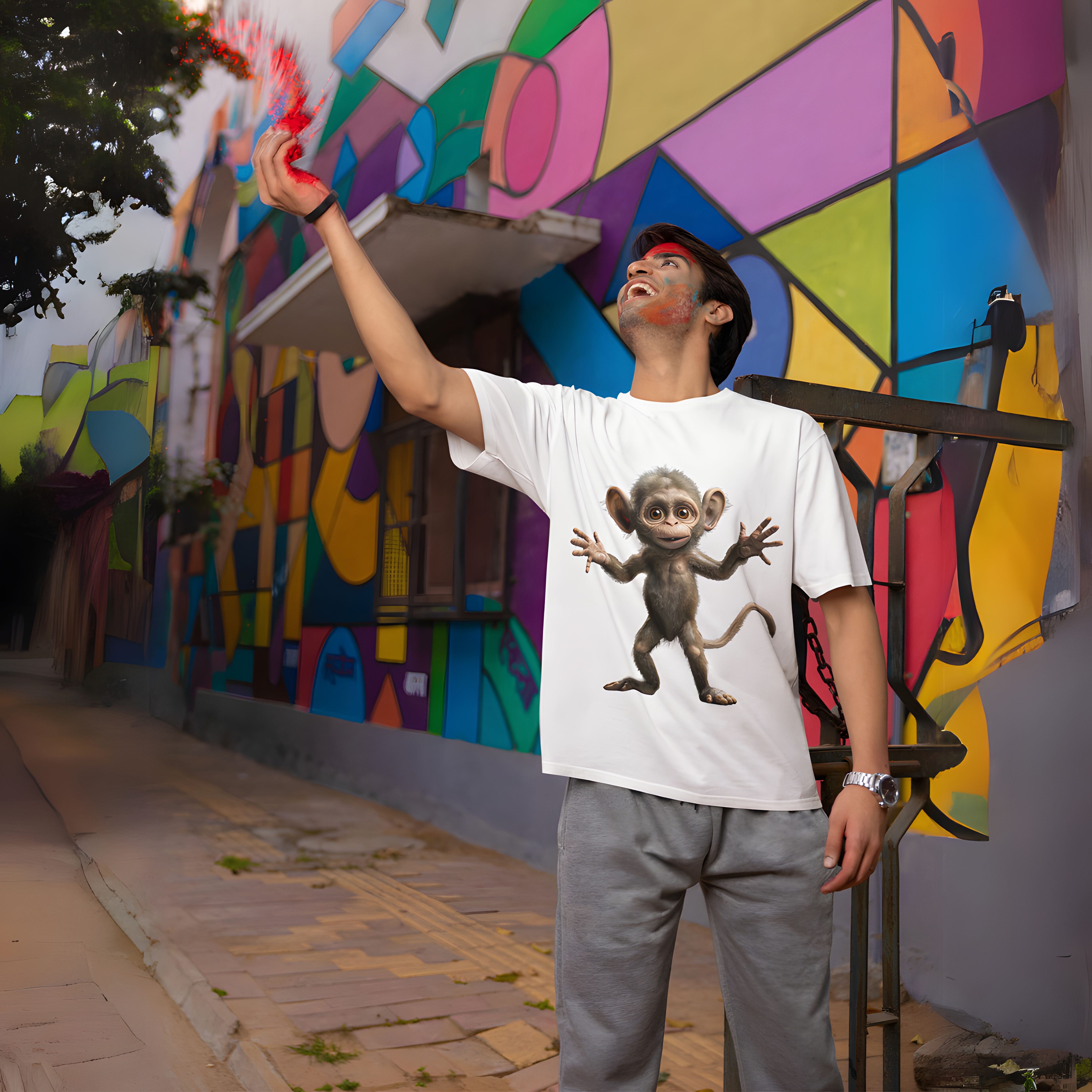 Camiseta Macaquinho Querendo Abraçando