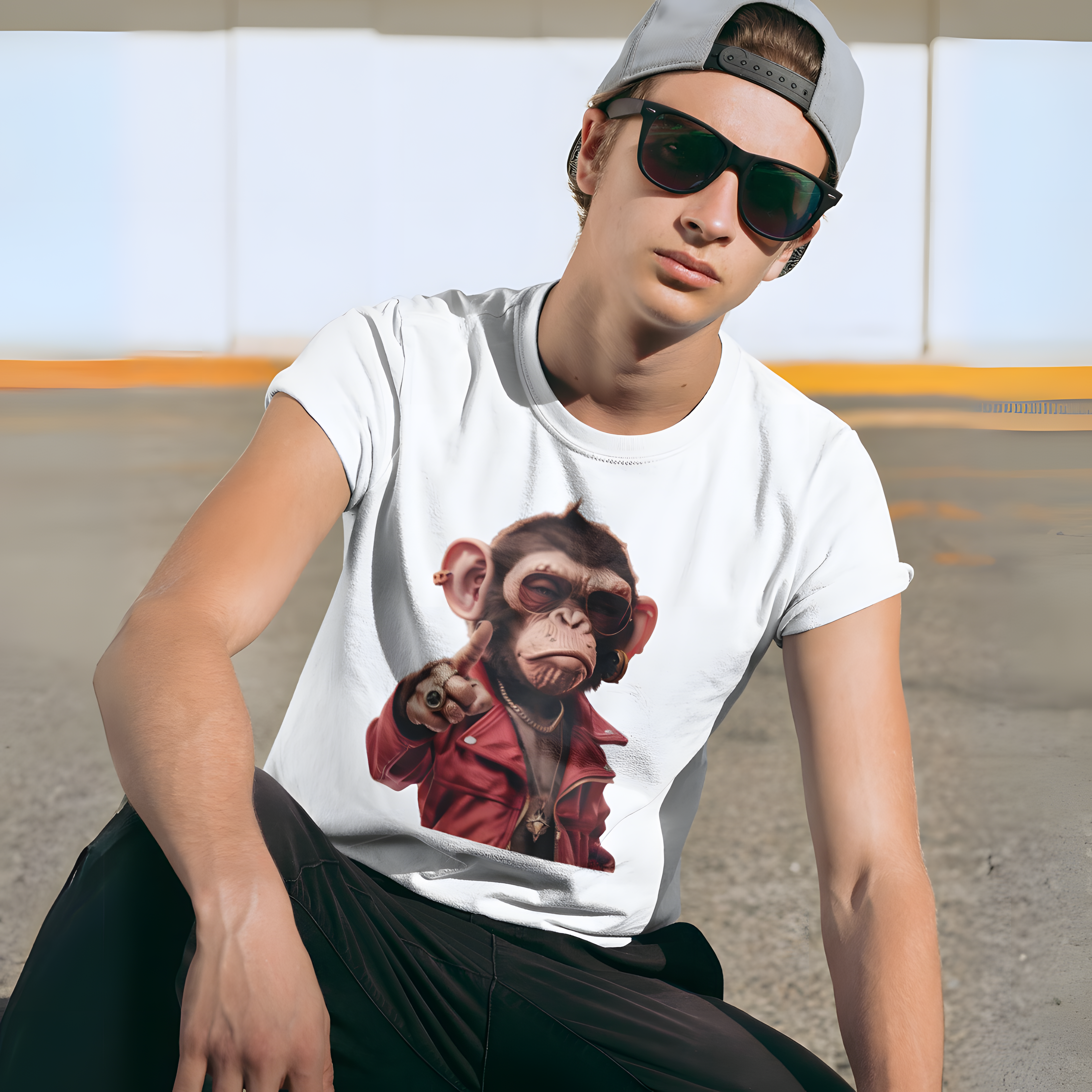 Camiseta Macaquinho Apontando o Dedo