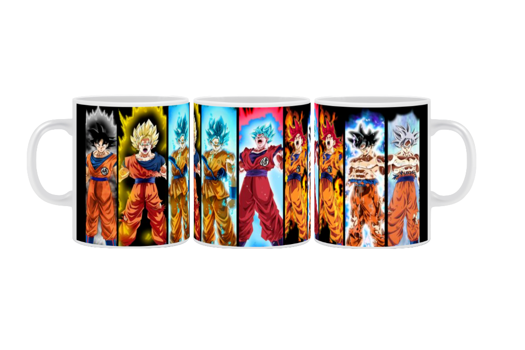 Caneca Goku Evolução Dragon Ball