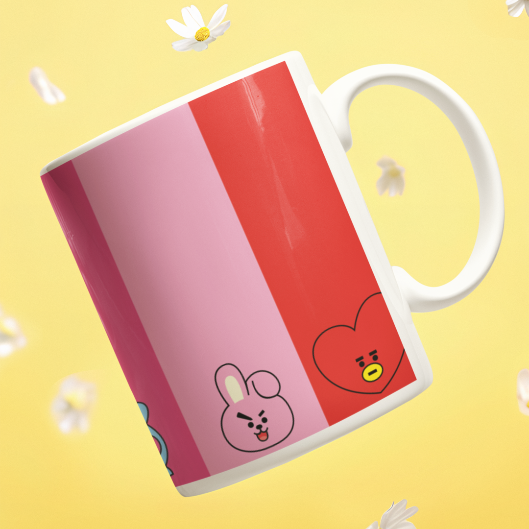 Caneca TODOS BT21 Listrada