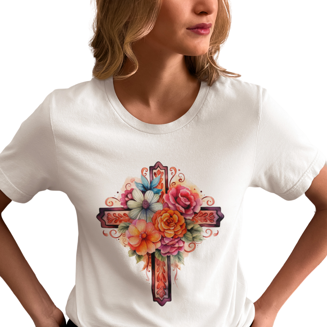 Camiseta Cruz e Rosas