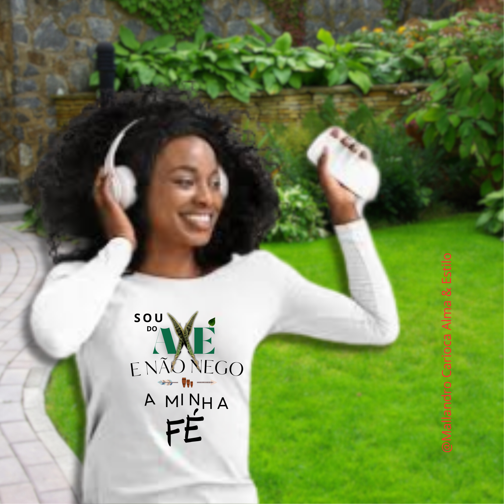 Camiseta Sou de Axé M Longa