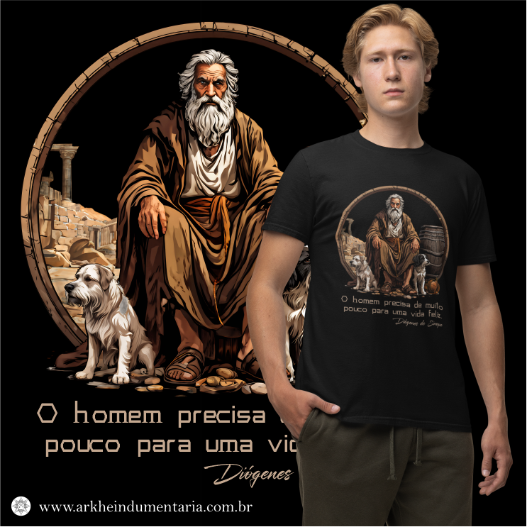 Diógenes / Frase / Vida Feliz [UNISEX]