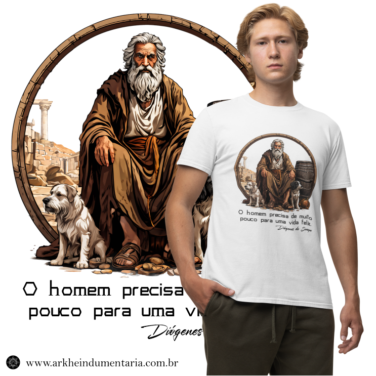 Diógenes / Frase / Vida Feliz [UNISEX]