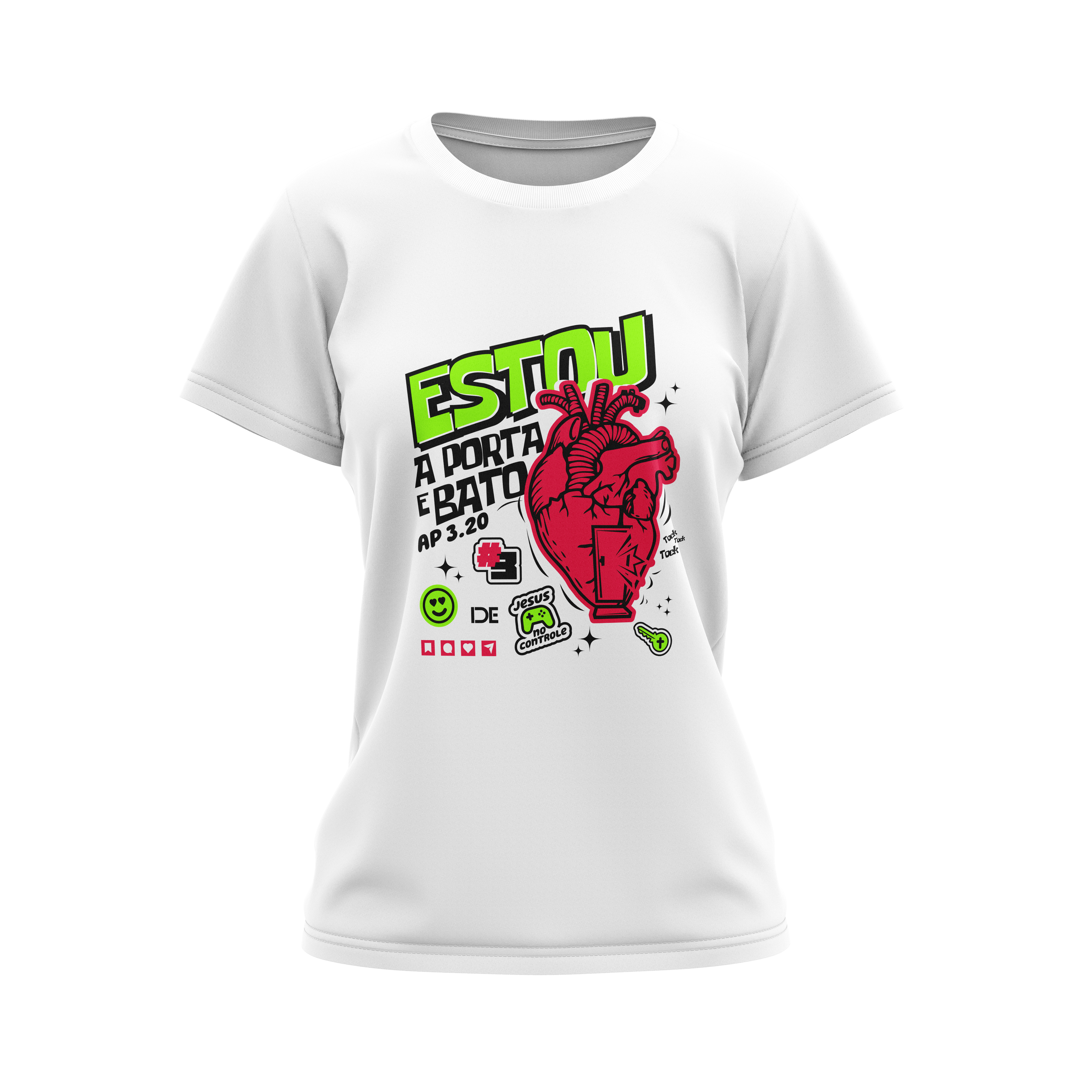 CAMISETA - ESTOU A PORTA E BATO - FEMININA Baby Look