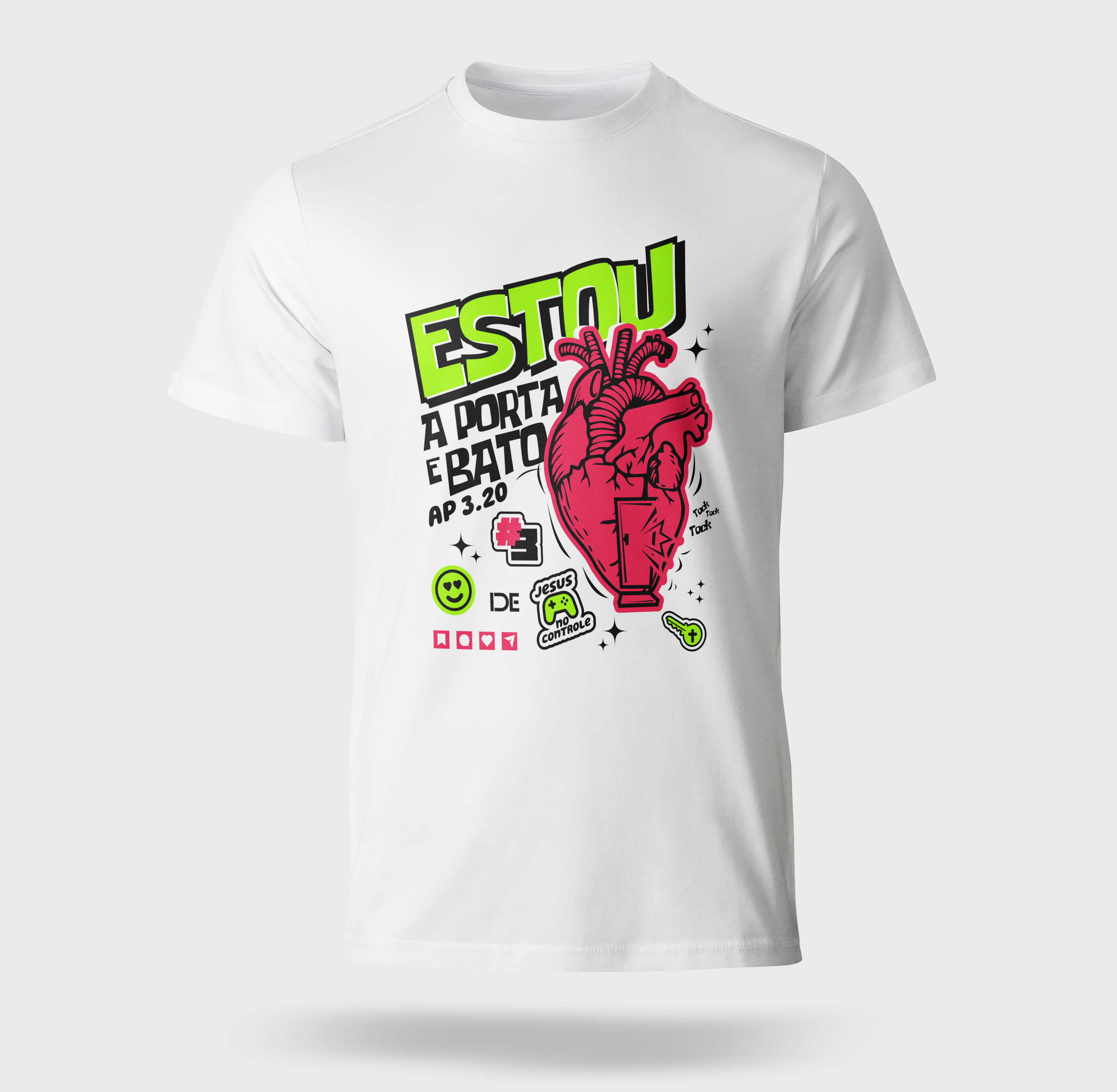 CAMISETA - ESTOU A PORTA E BATO 