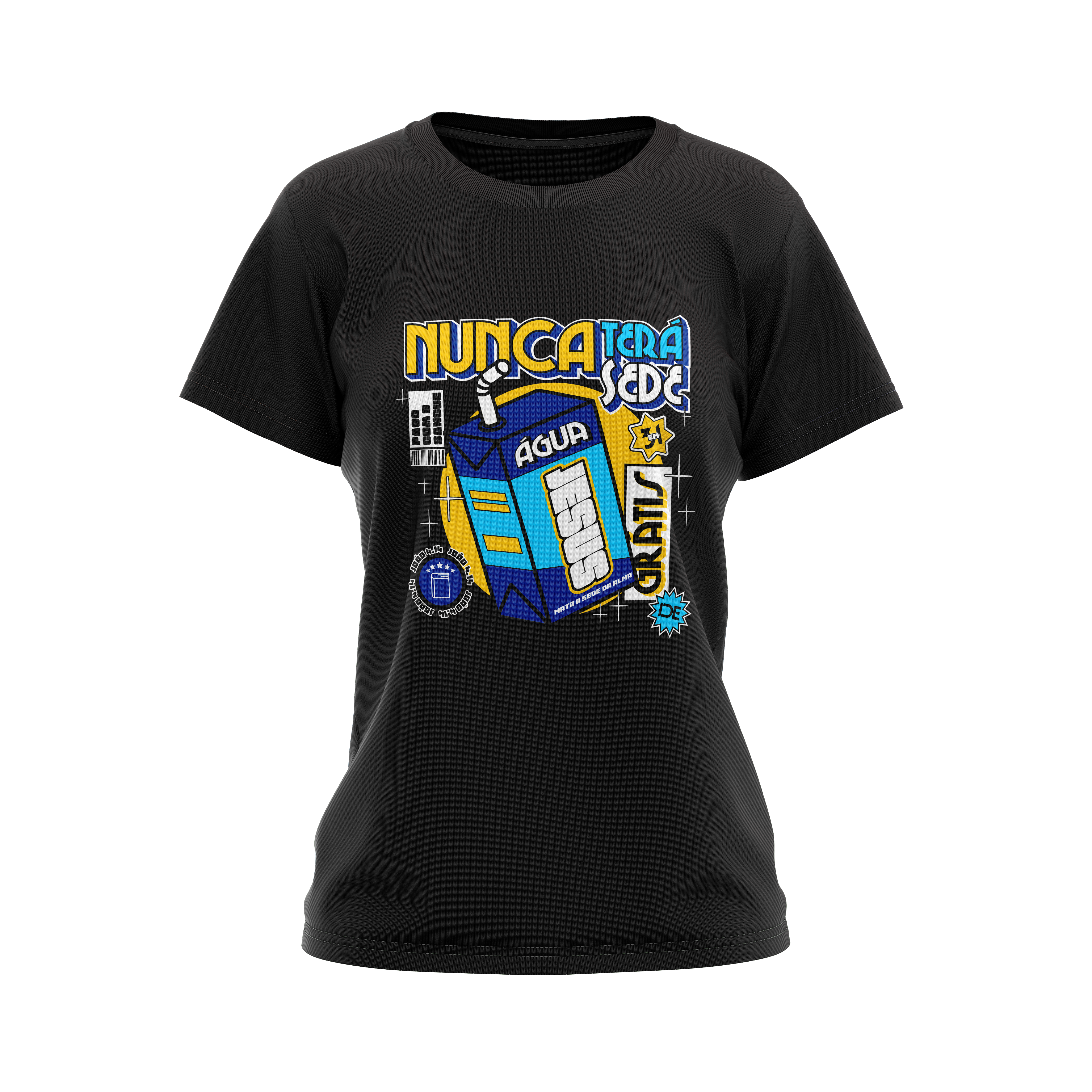 CAMISETA - NUNCA TERÁ SEDE - FEMININA Baby Look