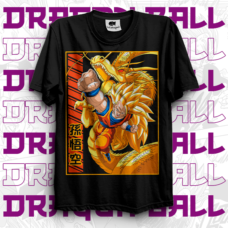 Camiseta Goku Saiyajin 3 Dragon