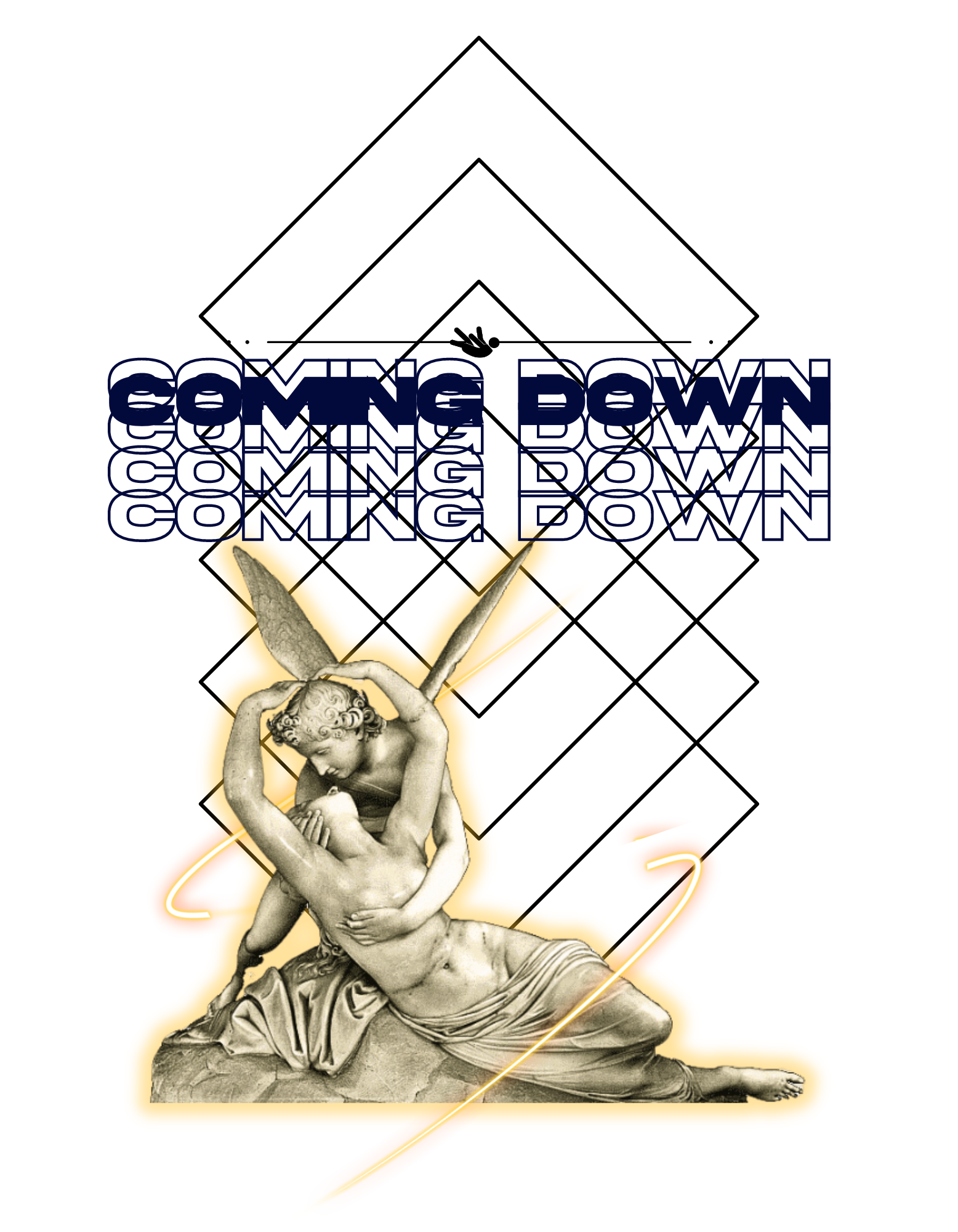Camiseta - COMING DOWN - Branca 