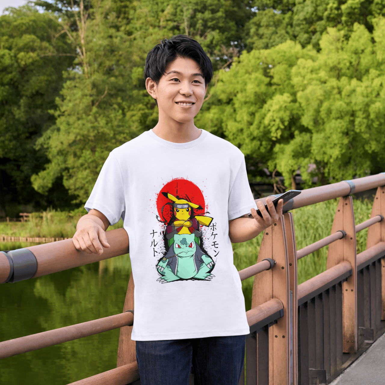 T-shirt Premium Unissex Ninja Pokémon