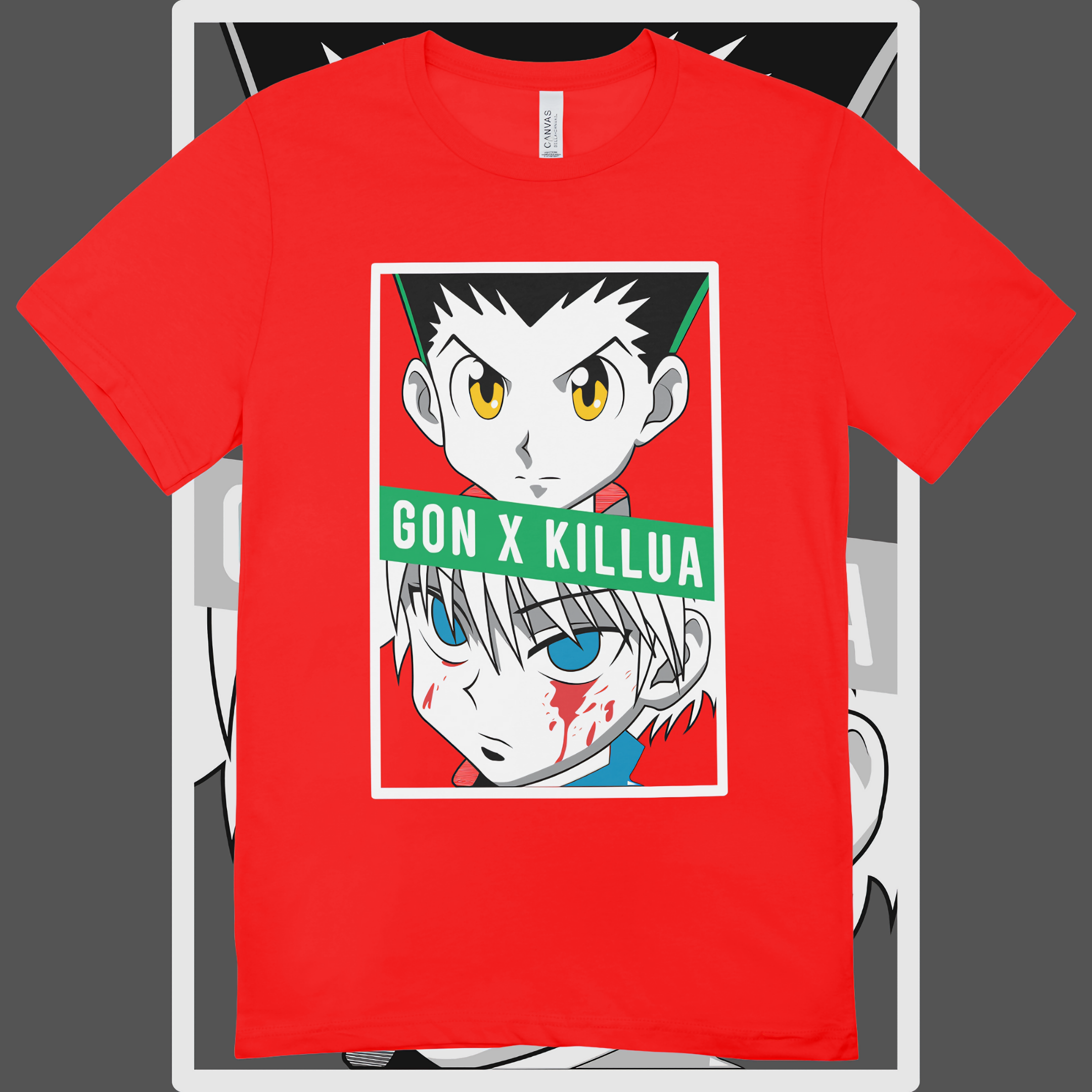 T-shirt Unissex HunterxHunter Gon x Killua