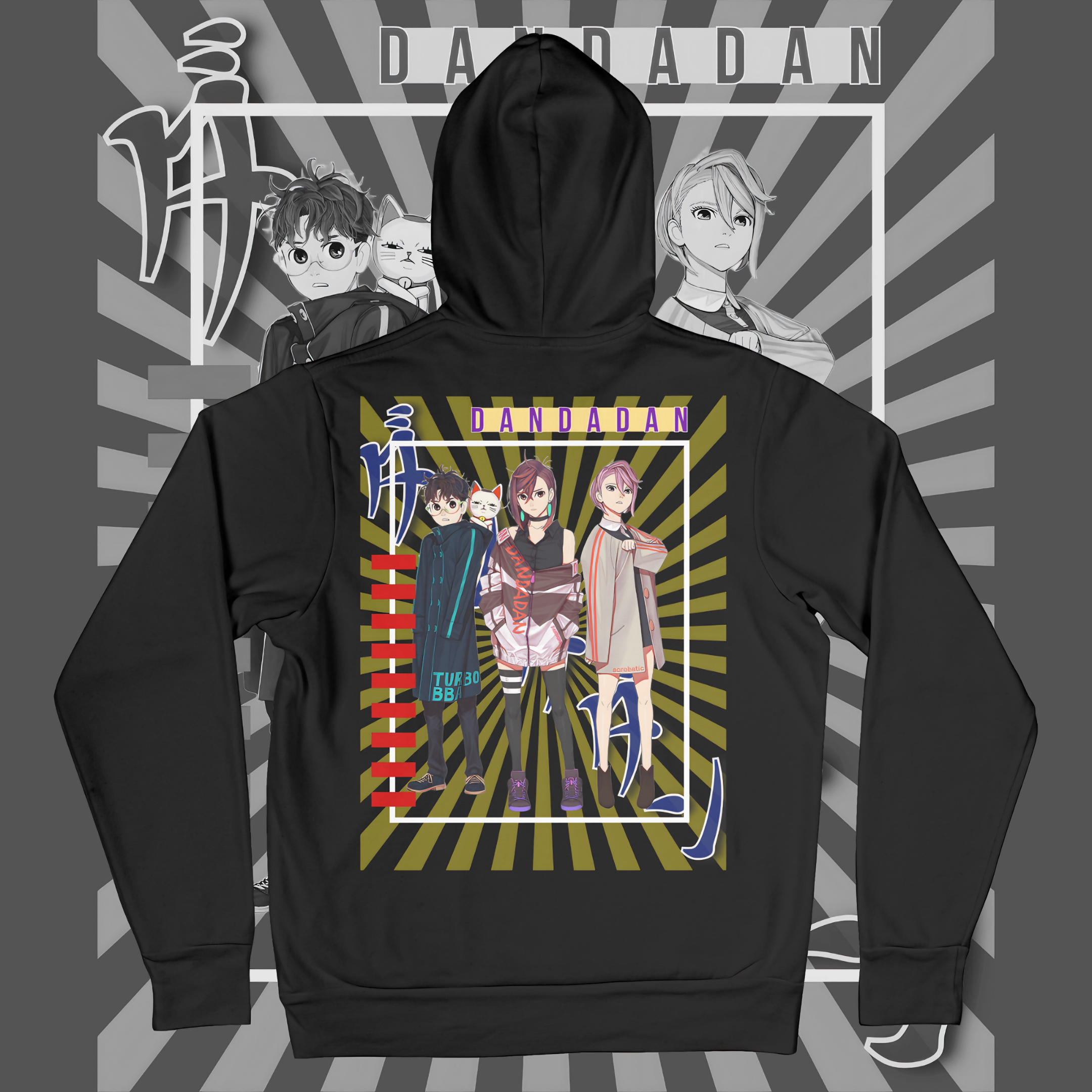 Moletom Canguru Dandadan Ken-Momo-Aira