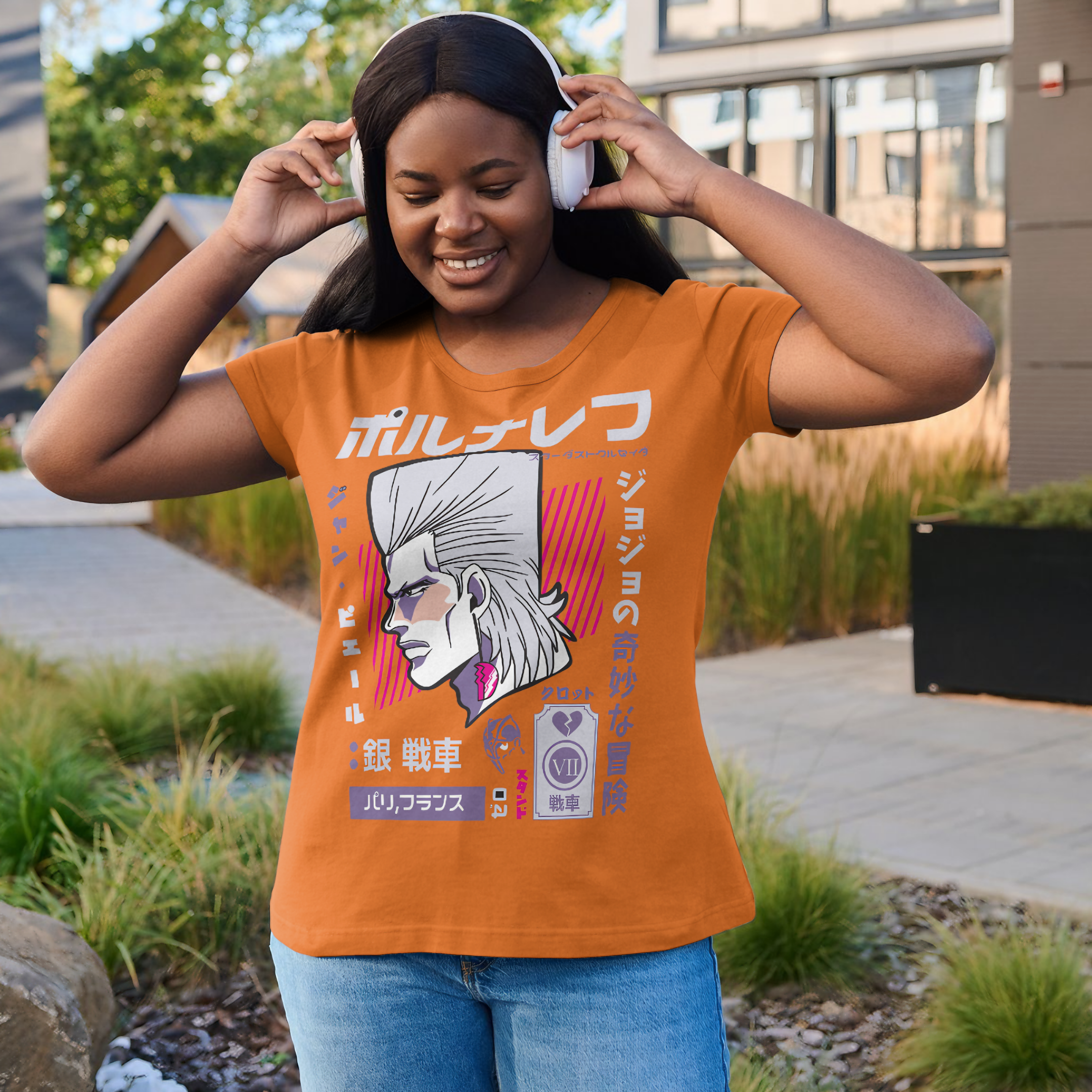 T-shirt Feminino JoJo's Jean Pierre Polnareff