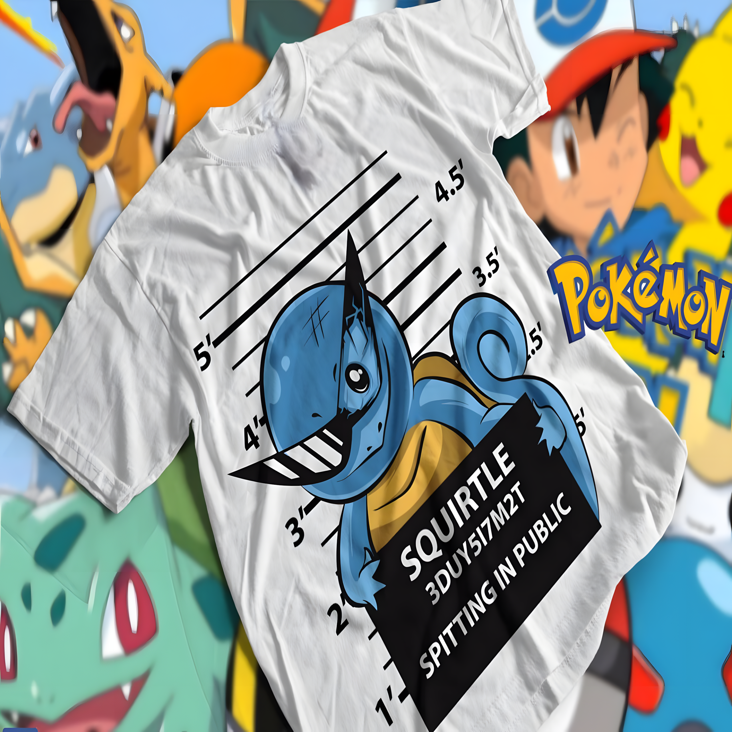 T-shirt Premium Unissex Pokémon Squirtle