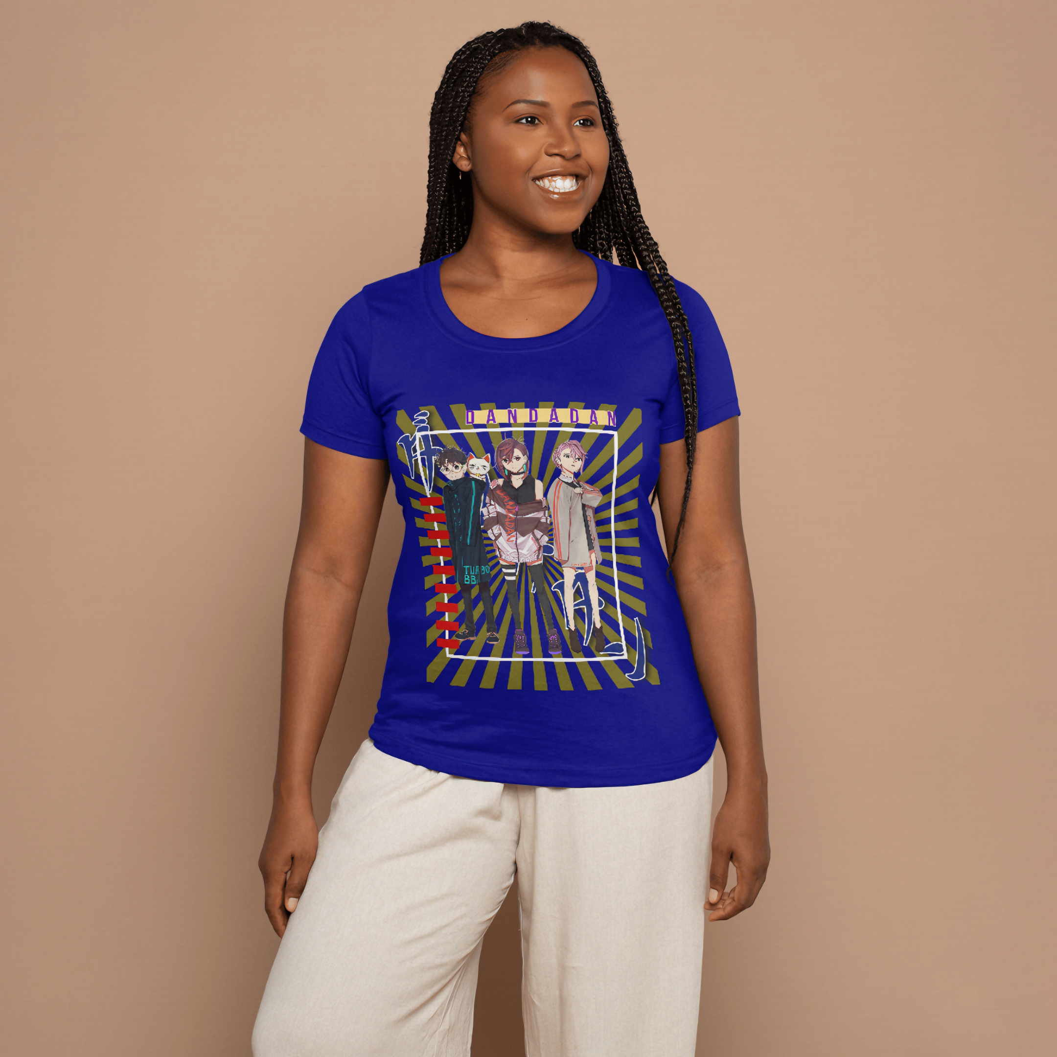 T-shirt Premium Feminino Dandadan Ken-Momo-Aira