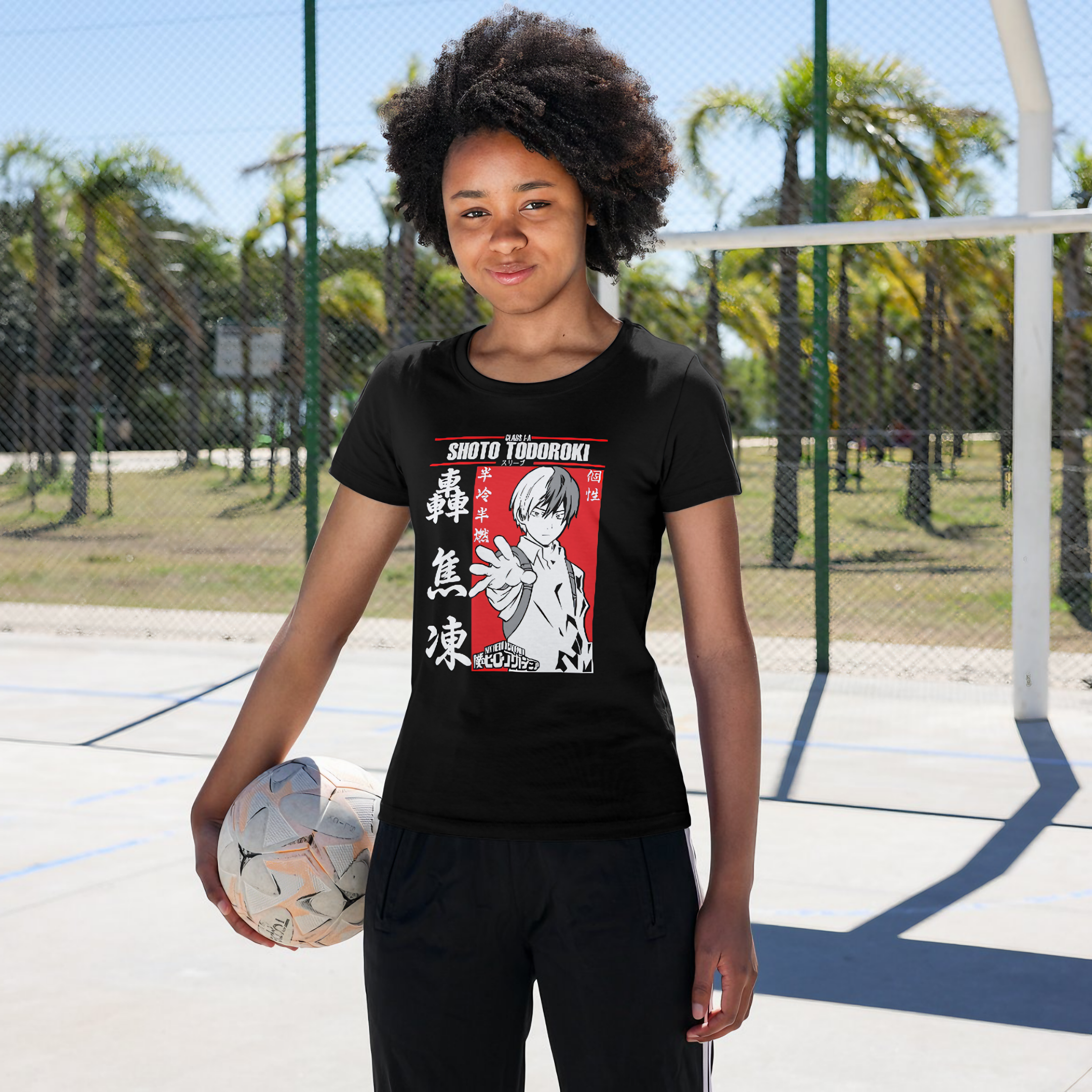 T-shirt Feminino My Hero Shoto Todoroki