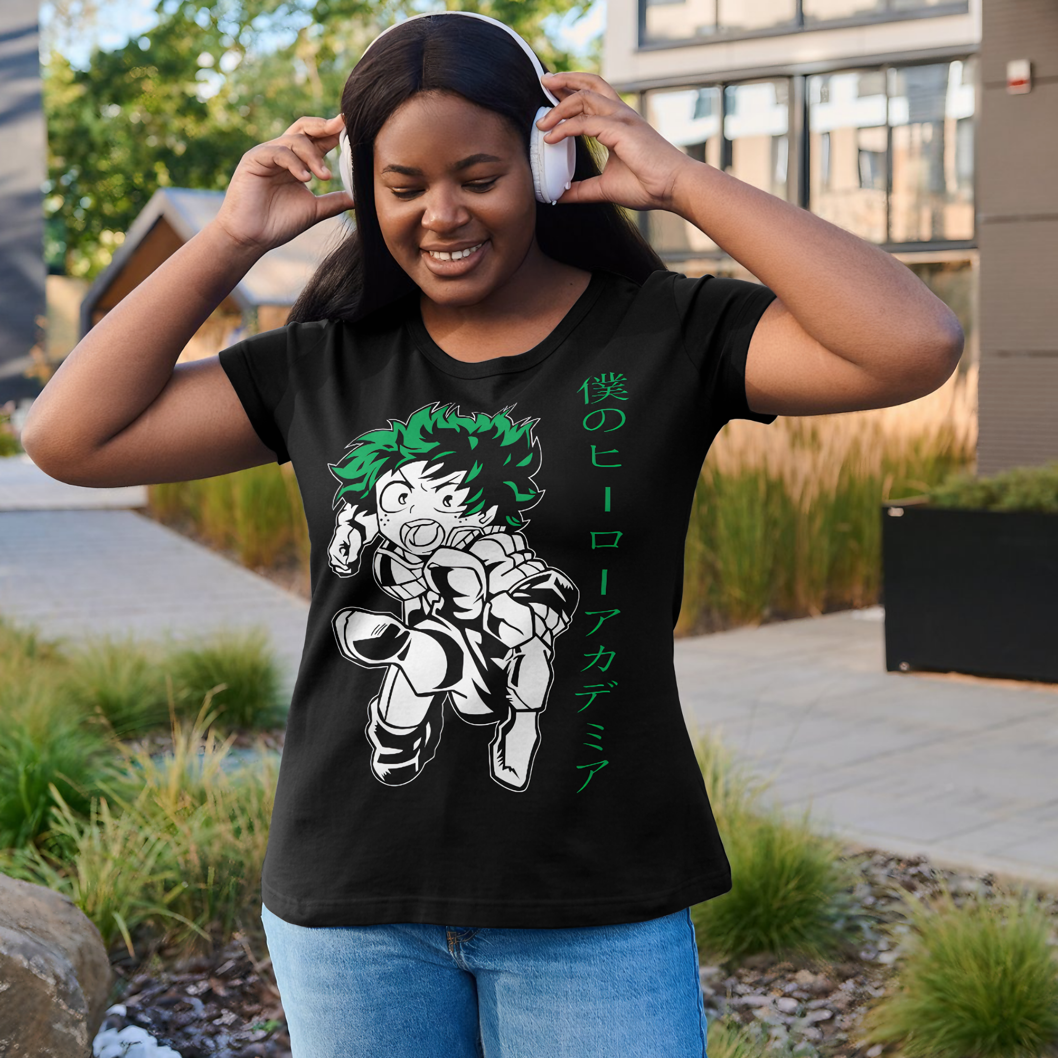 T-shirt Feminino My Hero Izuku Midoriya