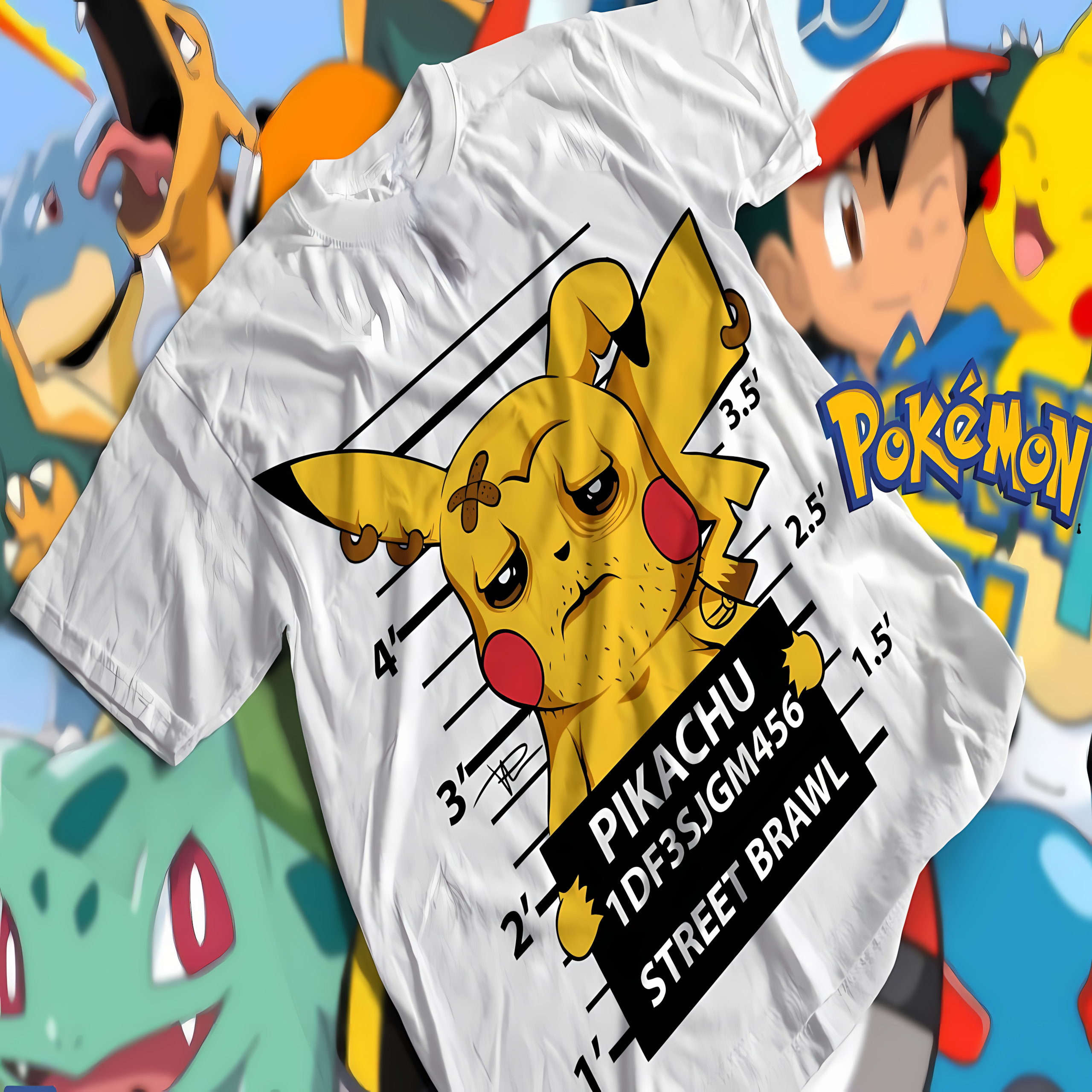 T-shirt Premium Unissex Pokémon Pikachu