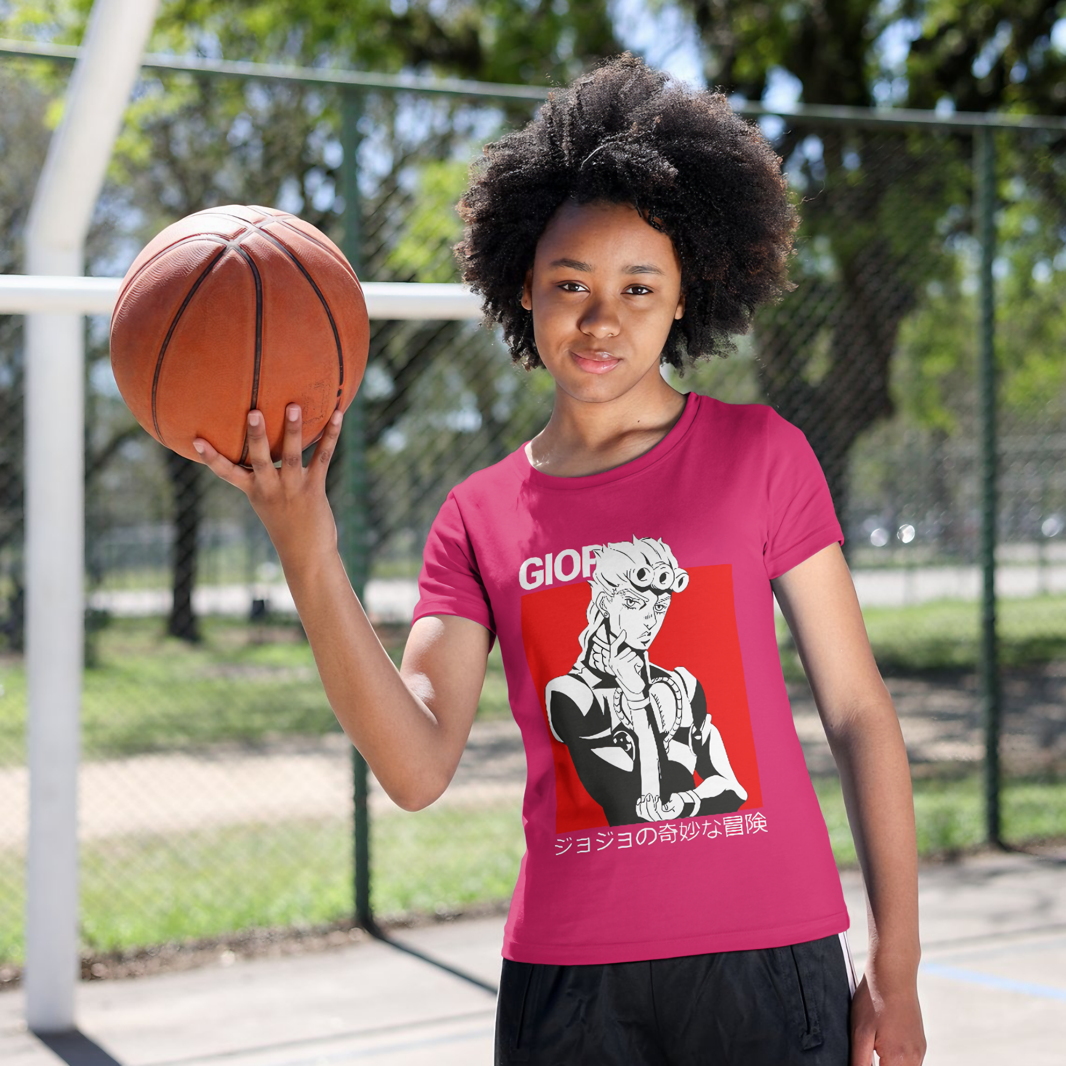 T-shirt Feminino JoJo's Bizarre Adventure Giorno Giovanna