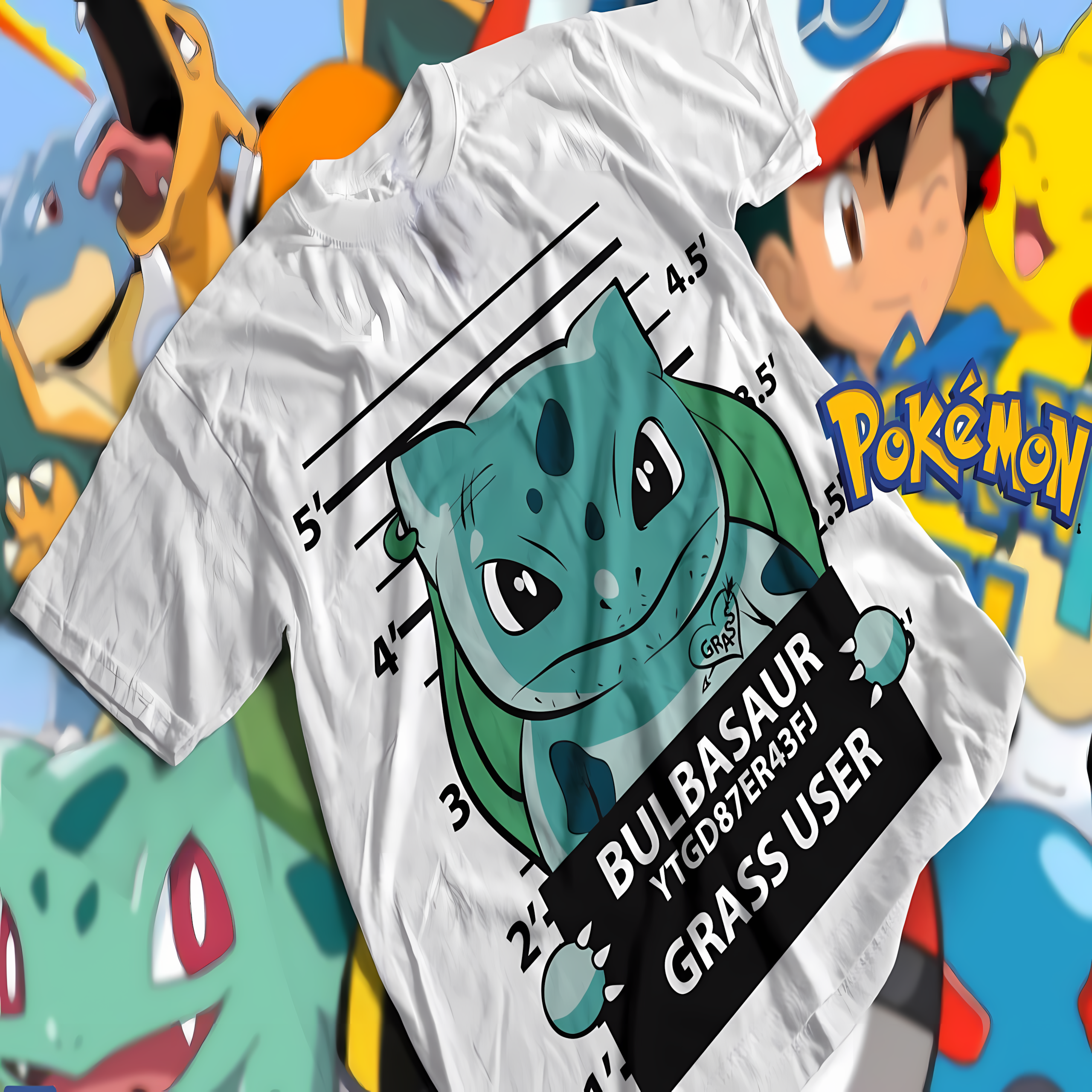 T-shirt Premium Unissex Pokémon Bulbasaur