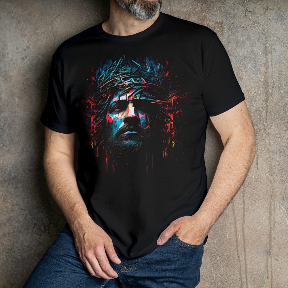 Camisa - Jesus Cristo - Camiseta - Unissex - Premium (Cor Preta)