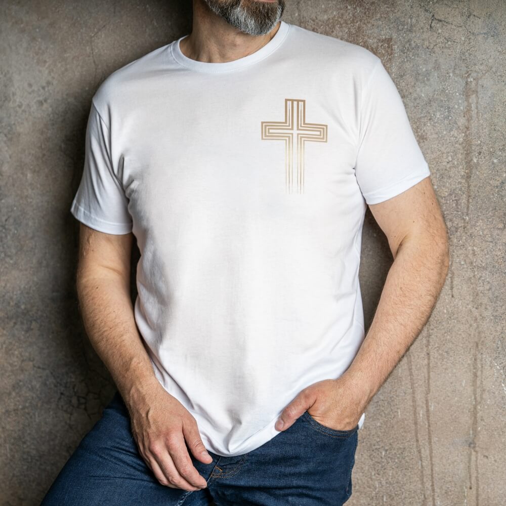 Camisa - Cruz Dourada - Camiseta - Unisex - Premium