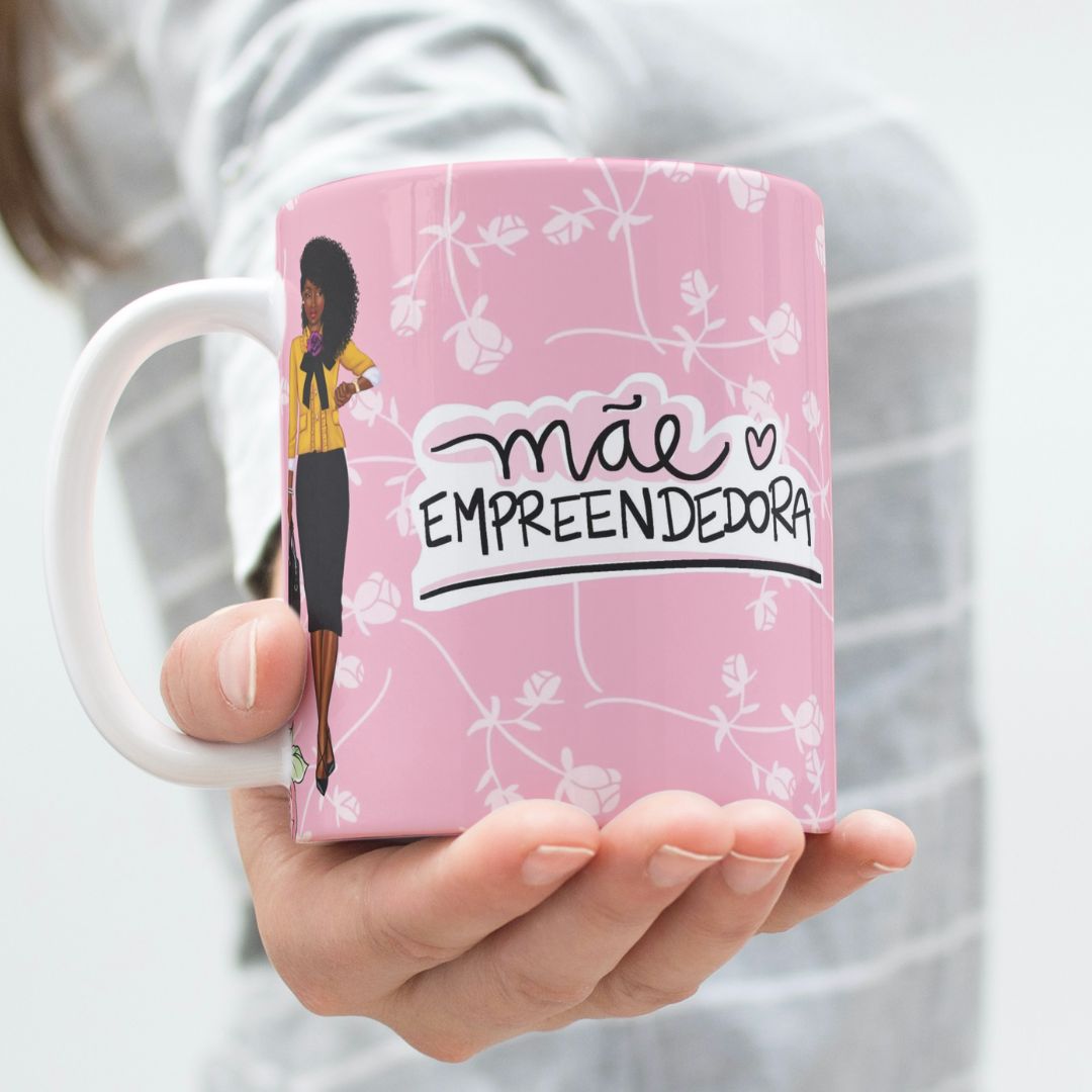 Mãe Empreendedora - Caneca de Porcelana