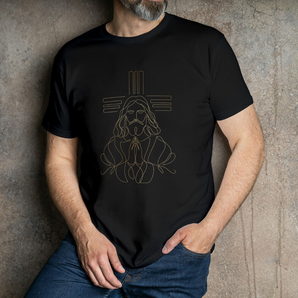 Camisa Oração é uma Benção - Jesus Cristo - Camiseta - Unisex - Premium