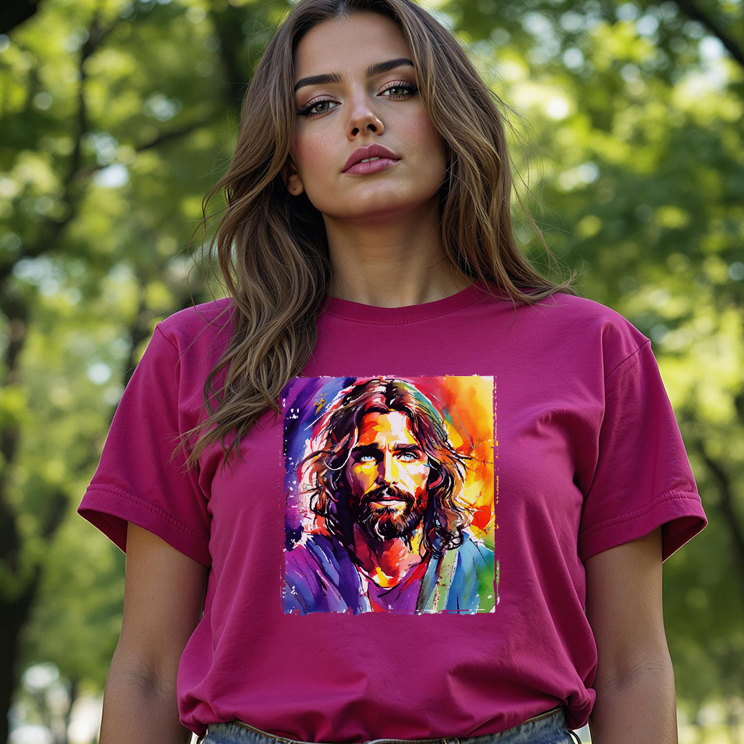Camisa Babylong Quality Jesus Aquarela - Feminina