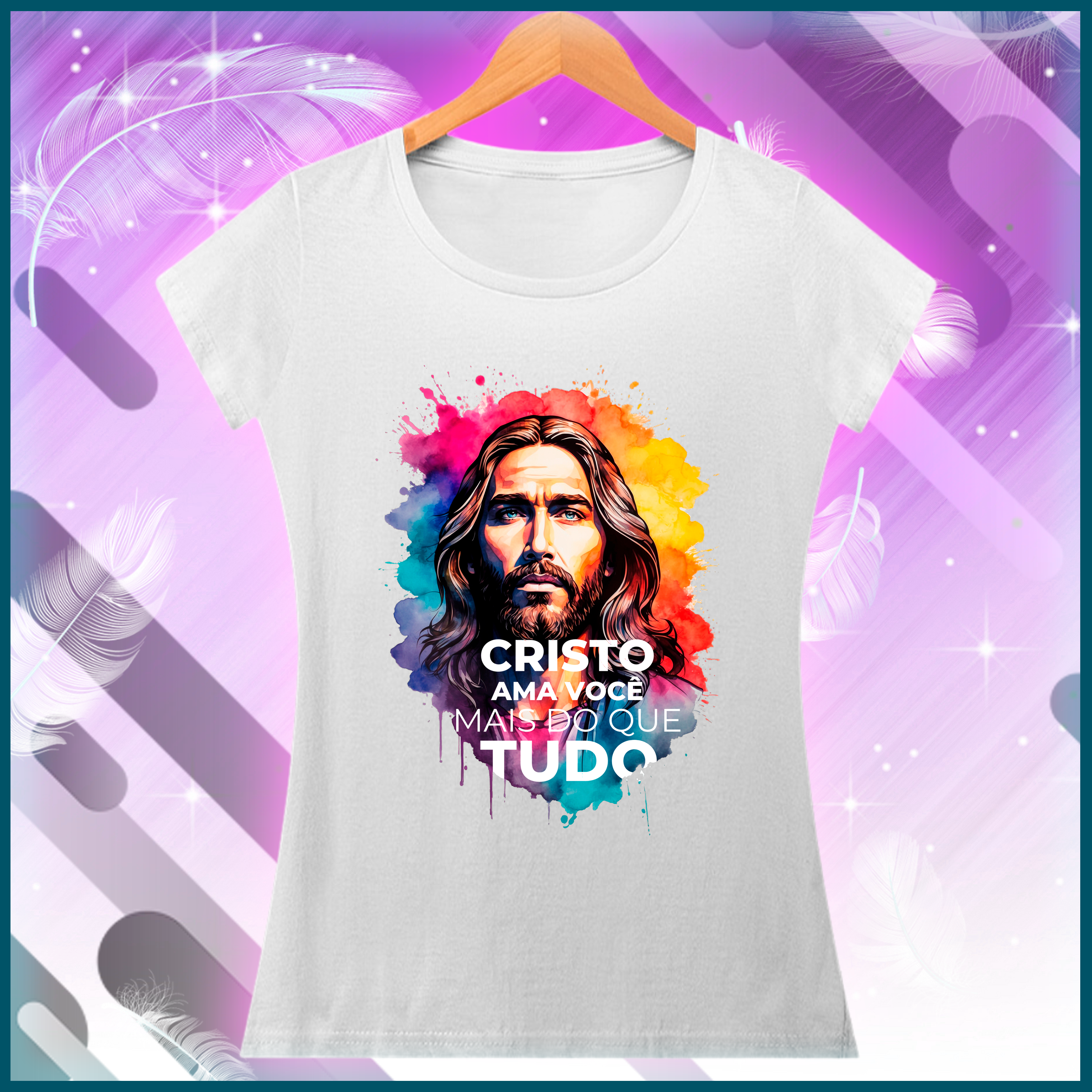 Baby look - Cristo ama você