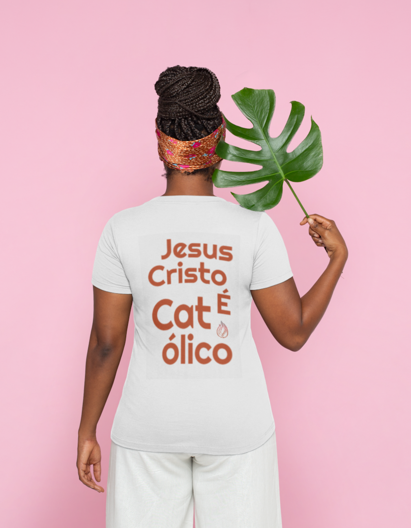 Camiseta Baby Long Jesus Cristo é Católico 