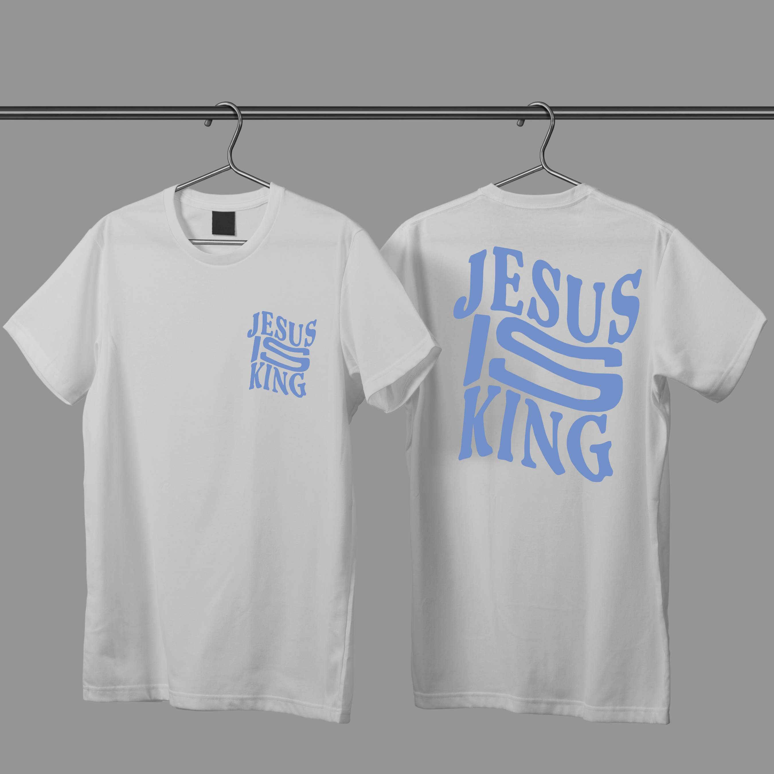 T-SHIRT JESUS IS KING (FRENTE E COSTAS)