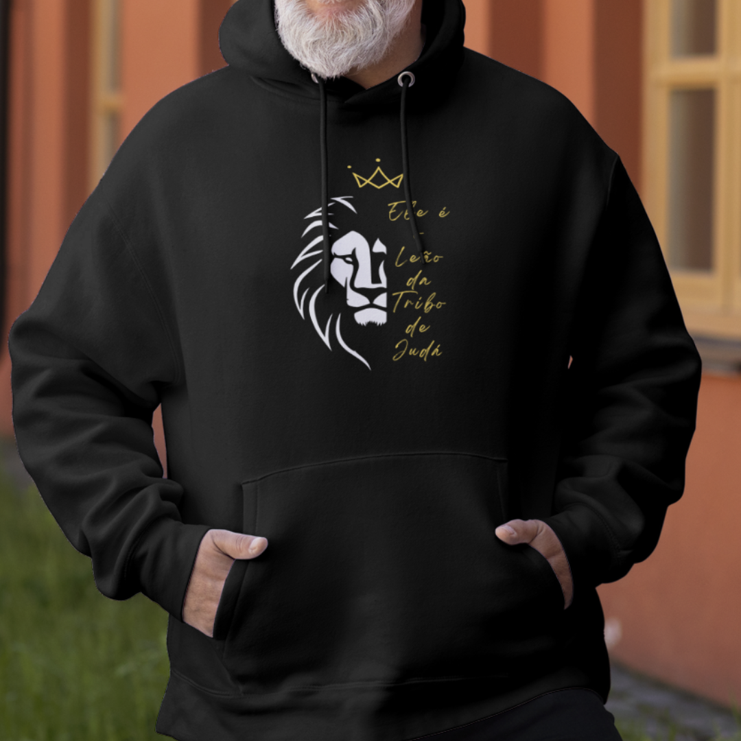 Moletom Canguru - Leão da Tribo de Judá