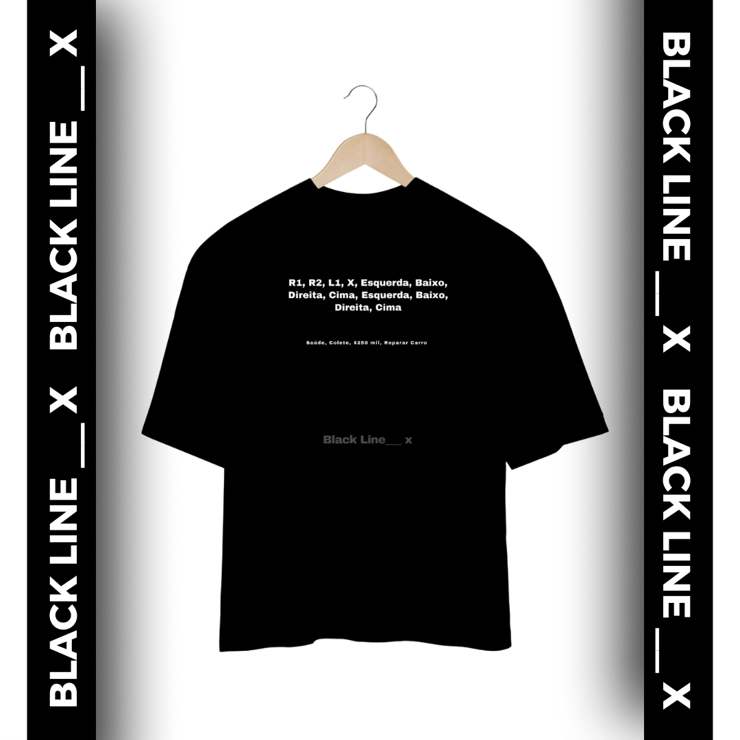 Camiseta Oversized Unissex Código Jogo