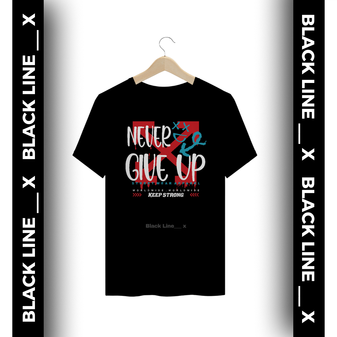 Camiseta Plussize Unissex Never Give Up