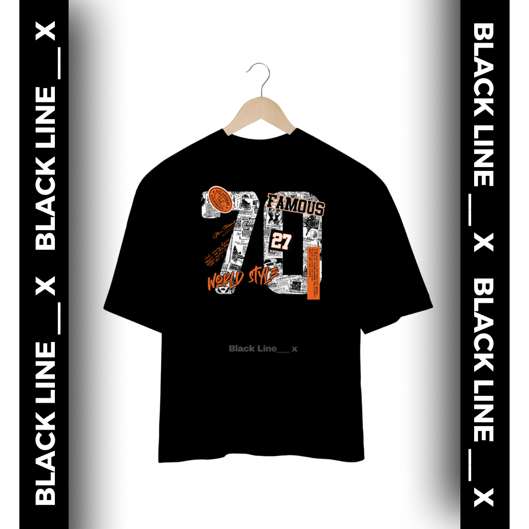 Camiseta Oversized Unissex 70 Famous