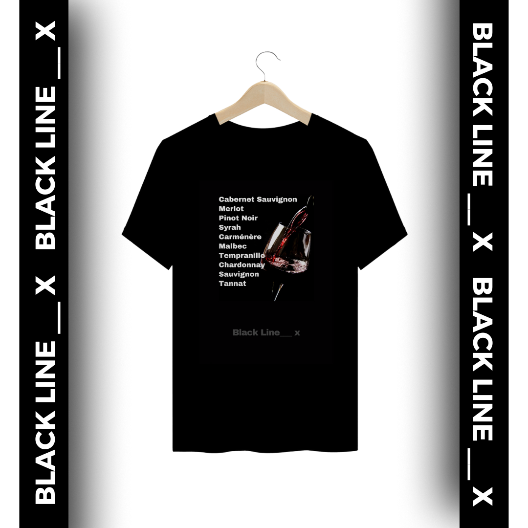 Camiseta Unissex Tipos de Vinho