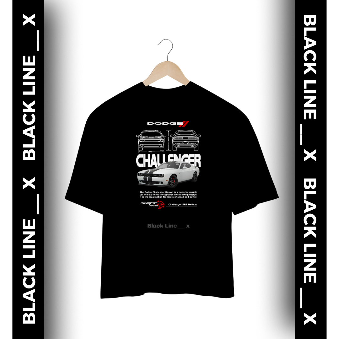 Camiseta Oversized Unissex Dodge Challenger