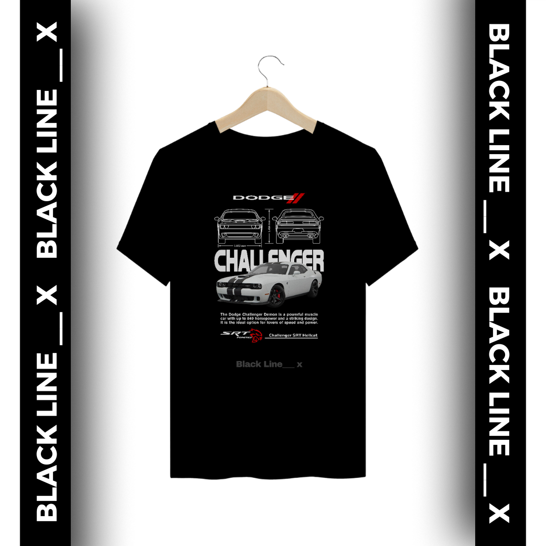 Camiseta Plussize Unissex Dodge Challenger