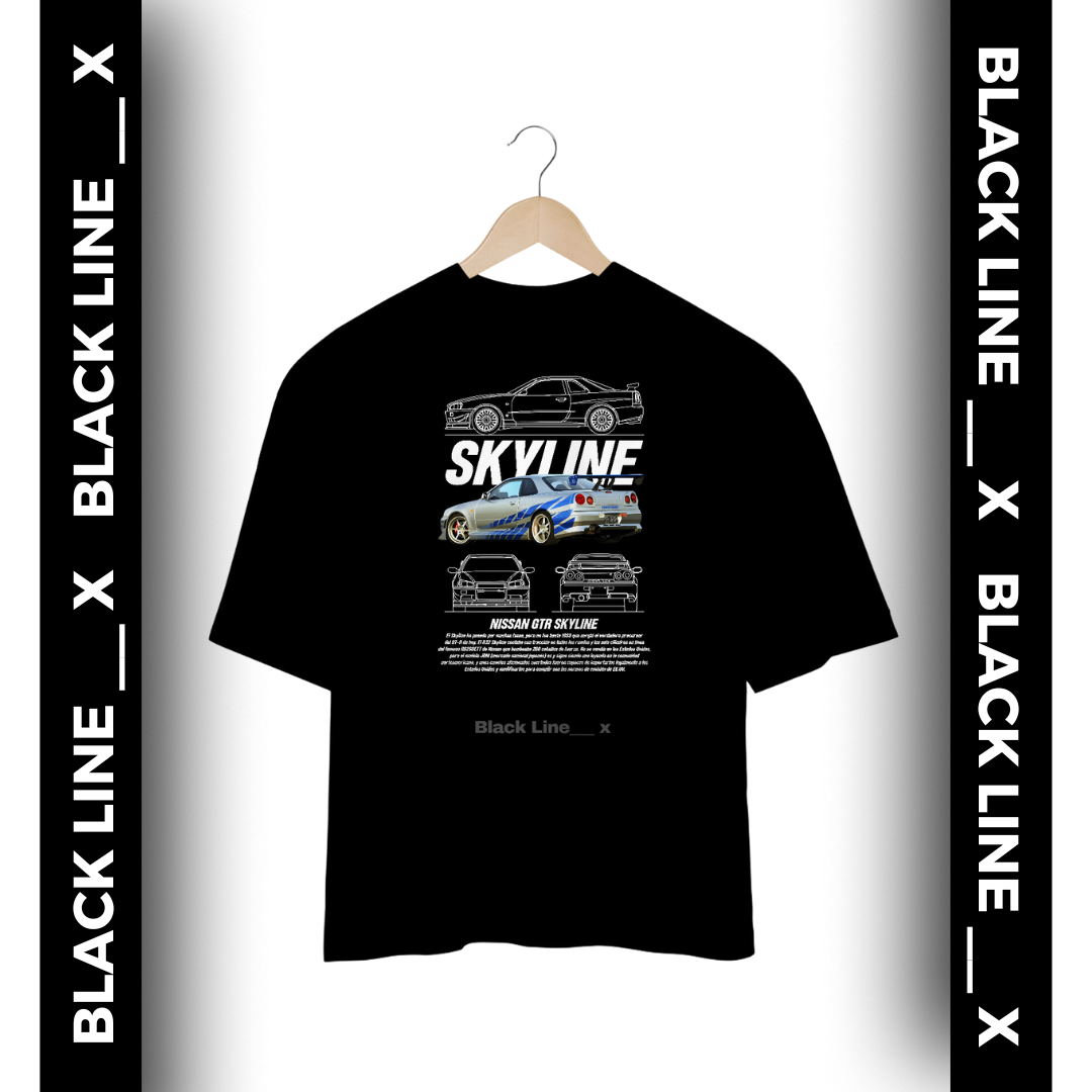 Camiseta Oversized Unissex Nissan GTR Skyline