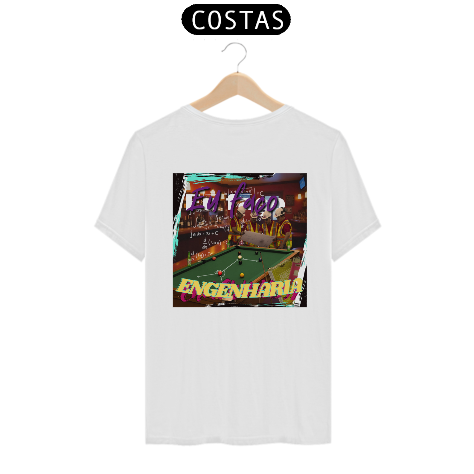 CAMISETA PRIME - EU FAÇO ENGENHARIA (BRANCA)