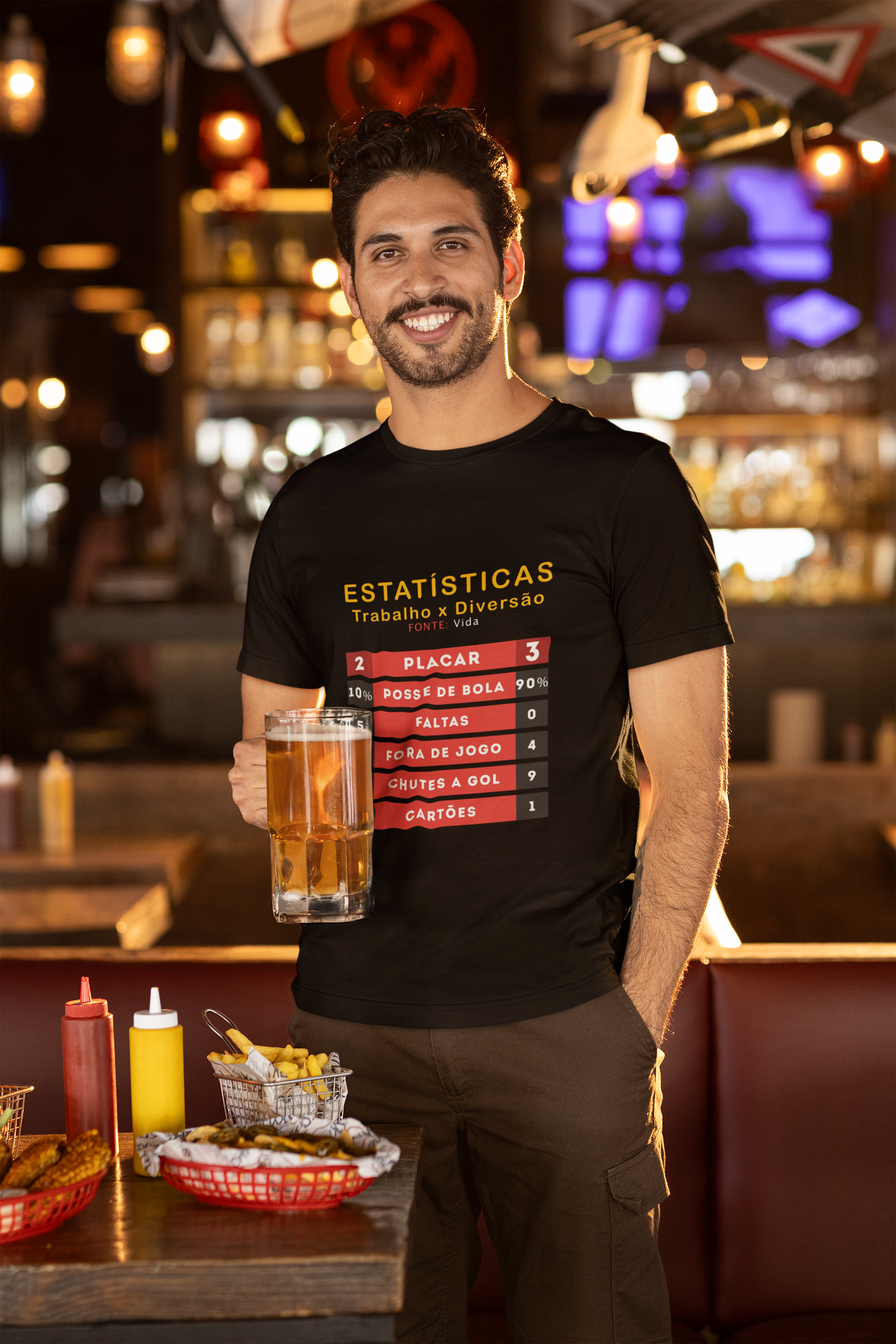 Nome do produto: Camiseta Futebol Estatísticas