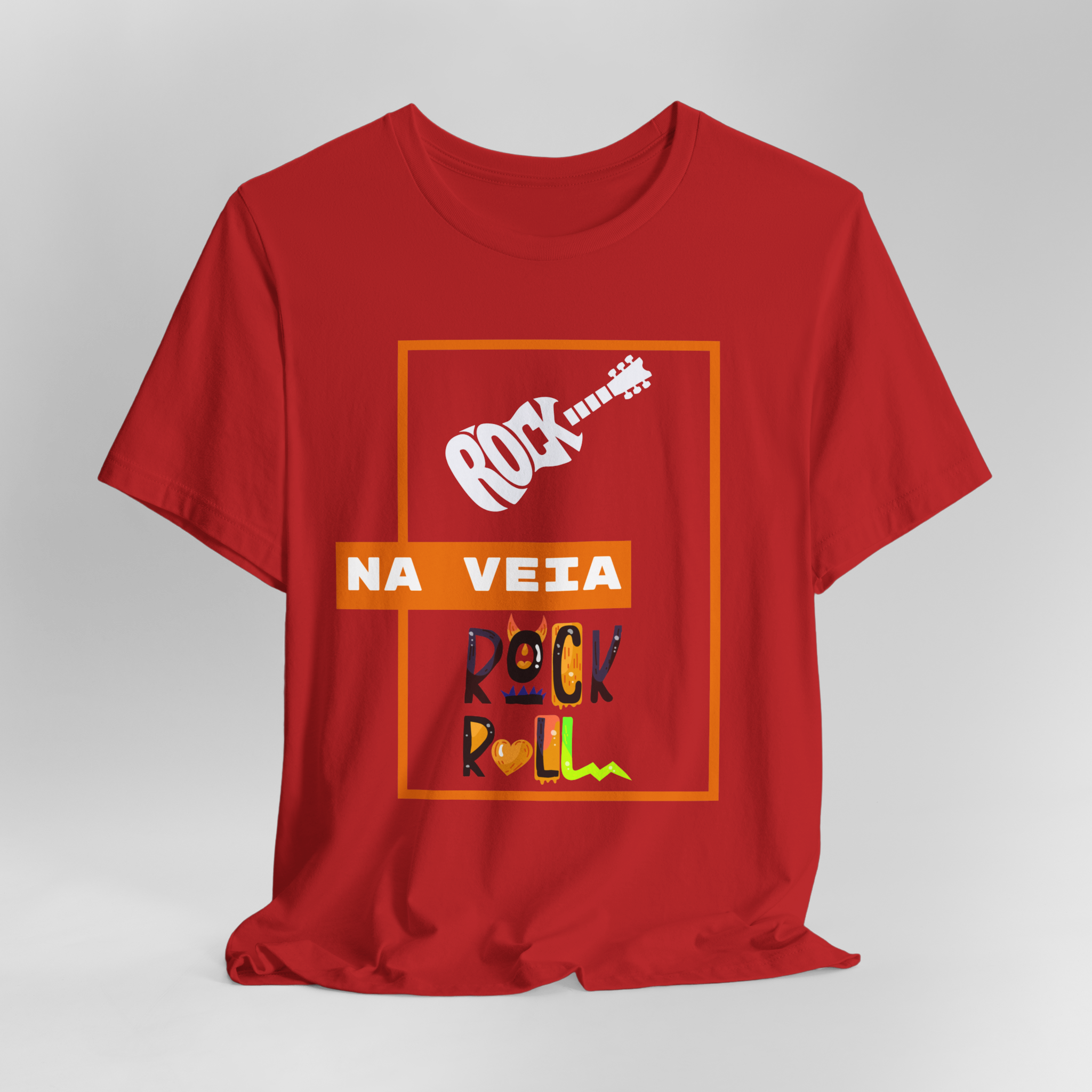 Camiseta  Unissex Quality Rock na veia 