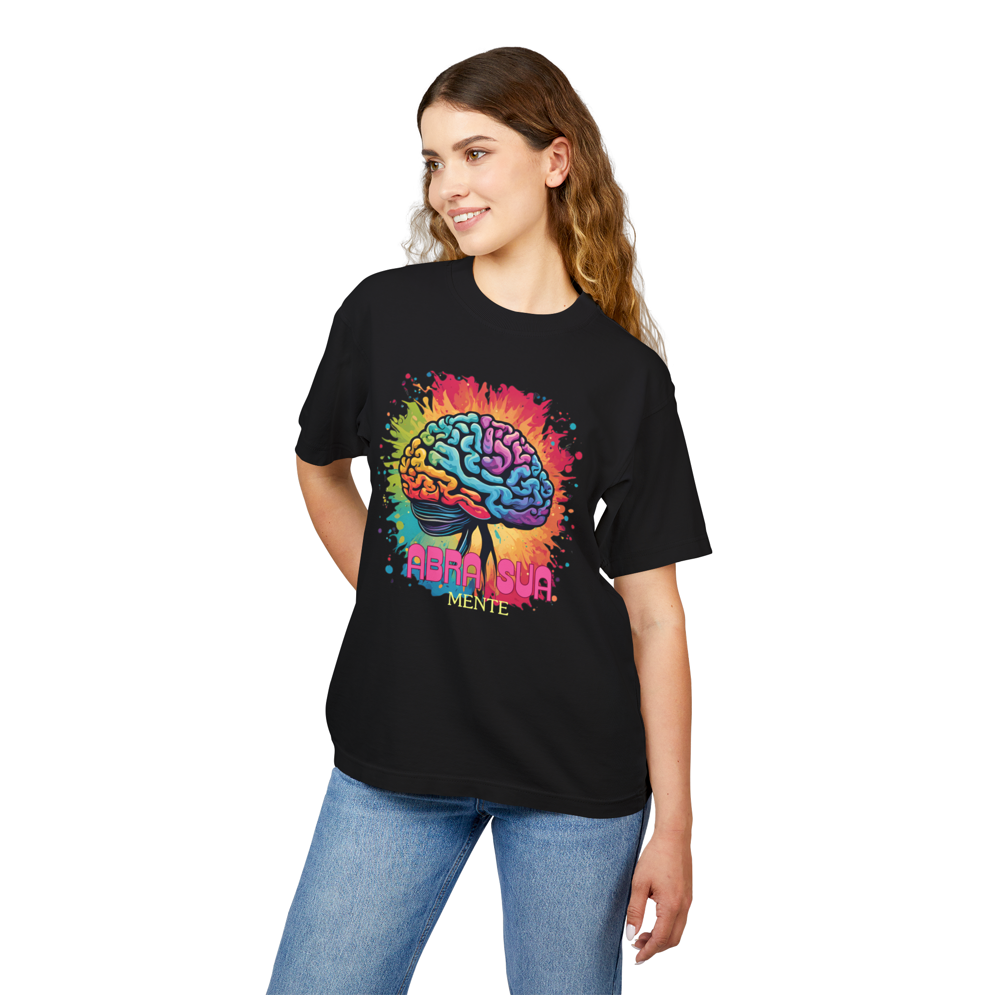 T-Shirt Unissex  Quality Abra Sua mente